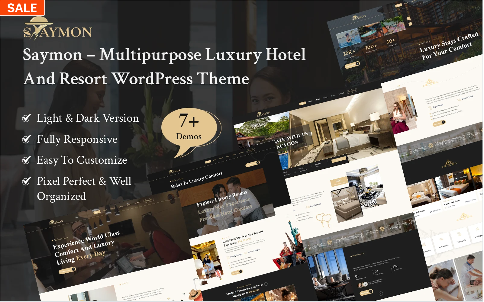 Saymon – Multipurpose Luxury Hotel And Resort WordPress Theme