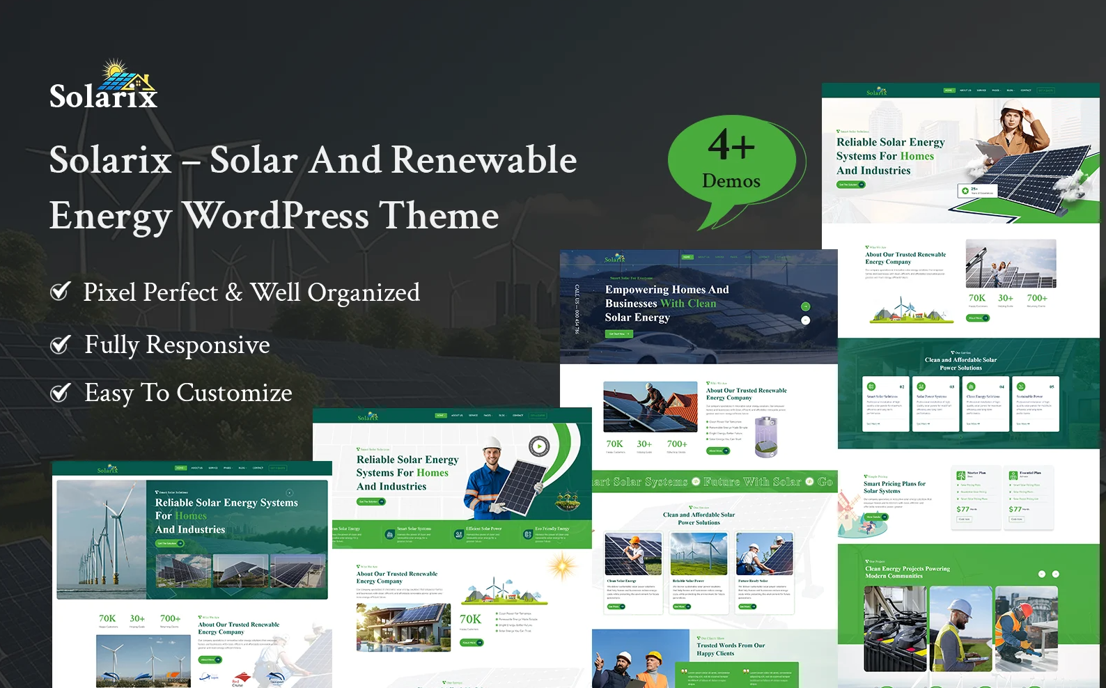 Solarix – Solar And Renewable Energy WordPress Theme.