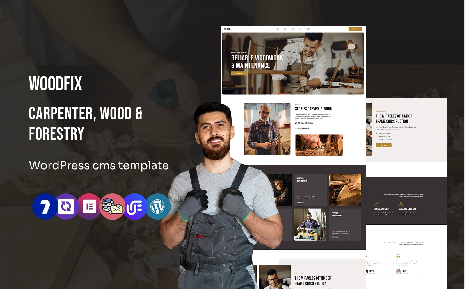 Woodfix - Woodworking and Carpentry Multipurpose WordPress Elementor Theme