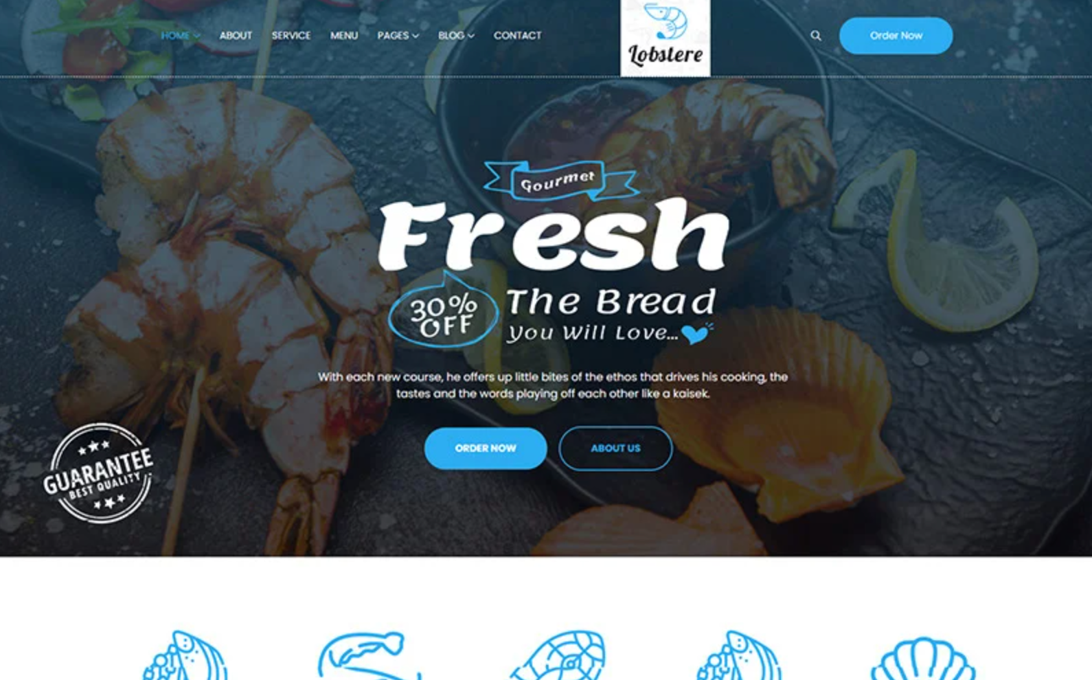 Lobstere - Fish Service WordPress Elementor Theme