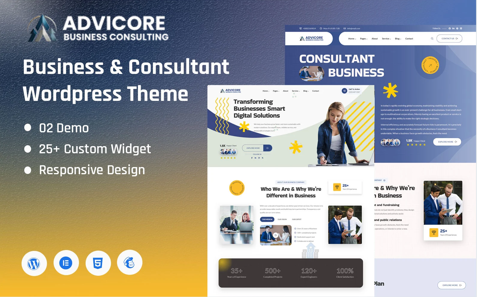 AdviCore - Multipage Business & Consultant Wordpress Theme