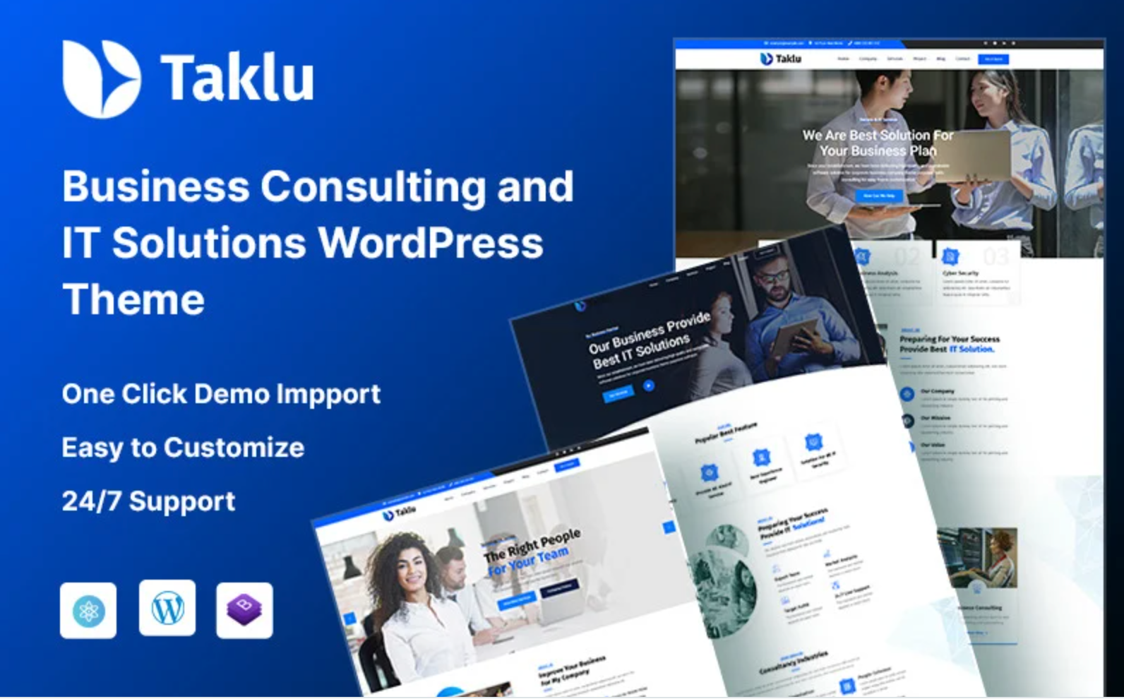 Taklu – Business Consulting & IT Solutions WordPress Theme