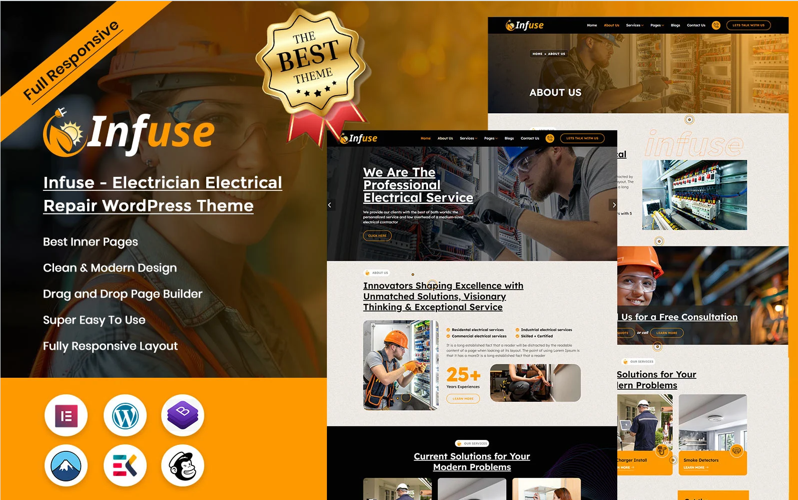 Infuse – Electrician & Electrical Repair WordPress Theme