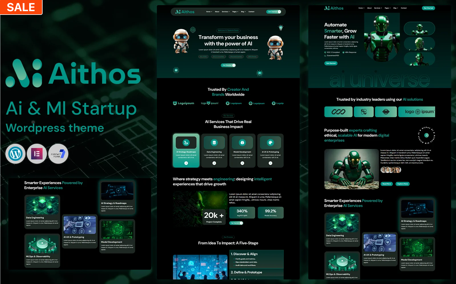 Aithos – AI & Machine Learning Startup WordPress Theme