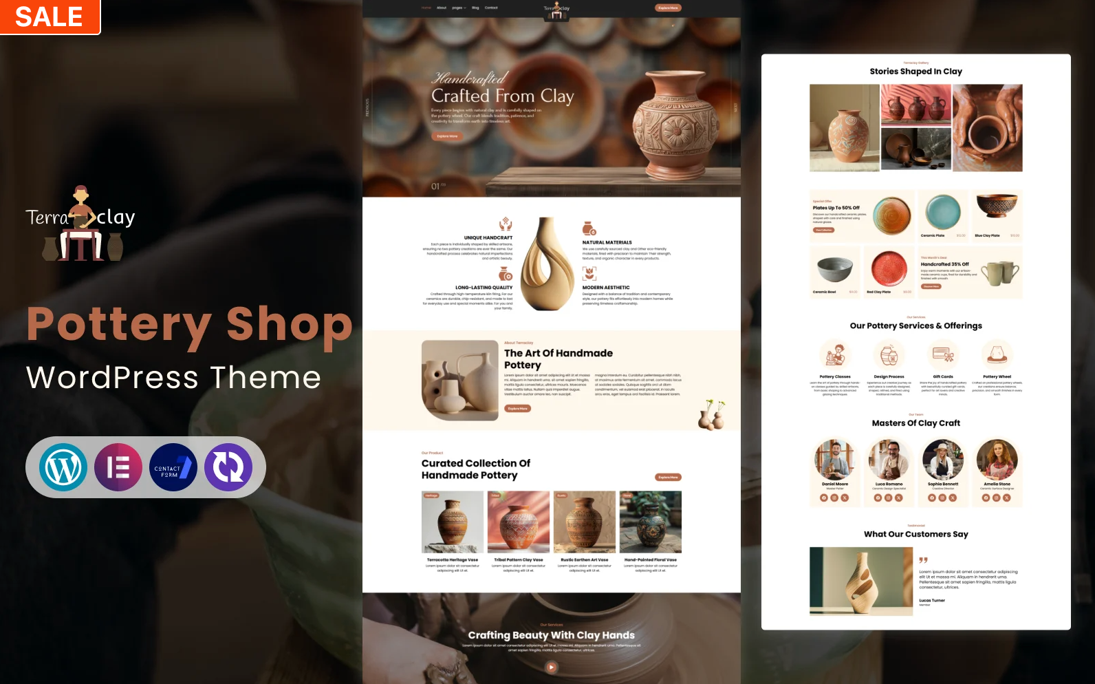 Terraclay – Handmade Pottery & Ceramic Shop WordPress Theme