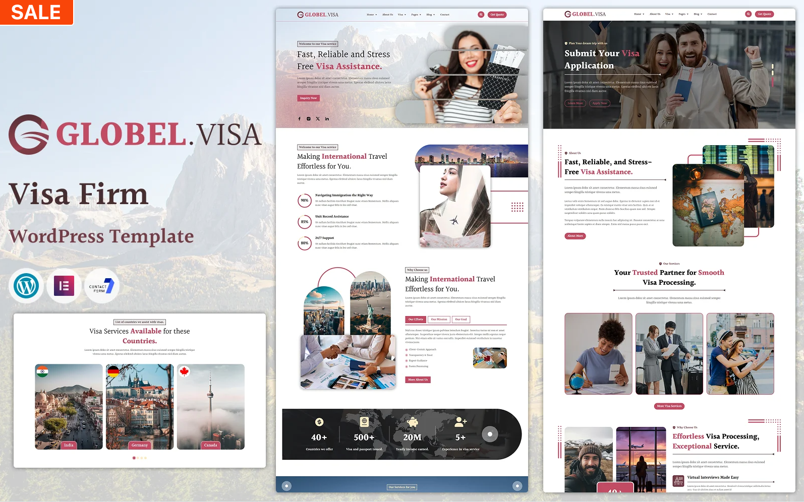 GlobalVisa – Immigration & Visa Consulting WordPress Theme