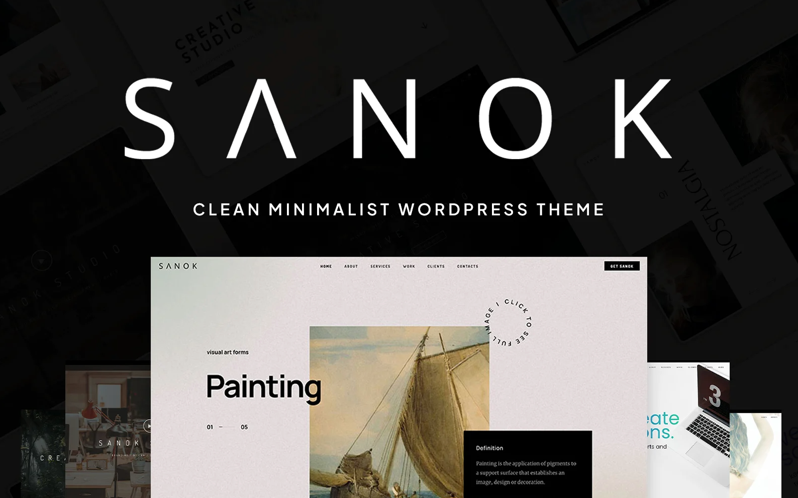 Sanok - Clean Minimalist One & Multipage WordPress Theme