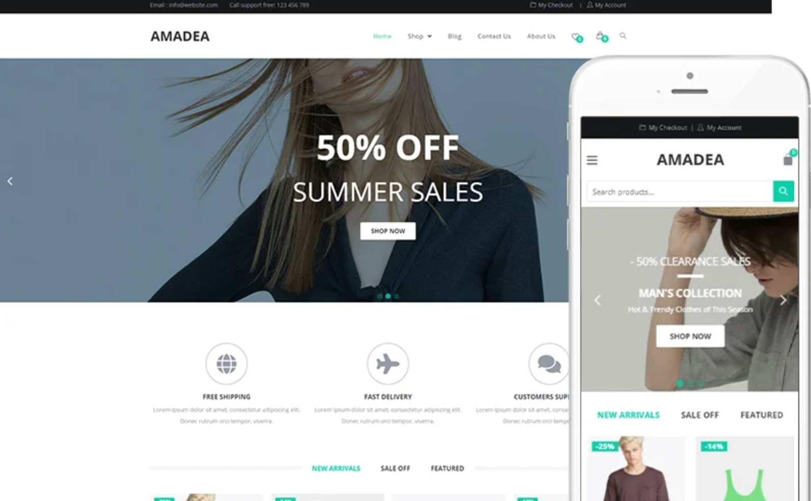 Amadea – Responsive WooCommerce WordPress Theme