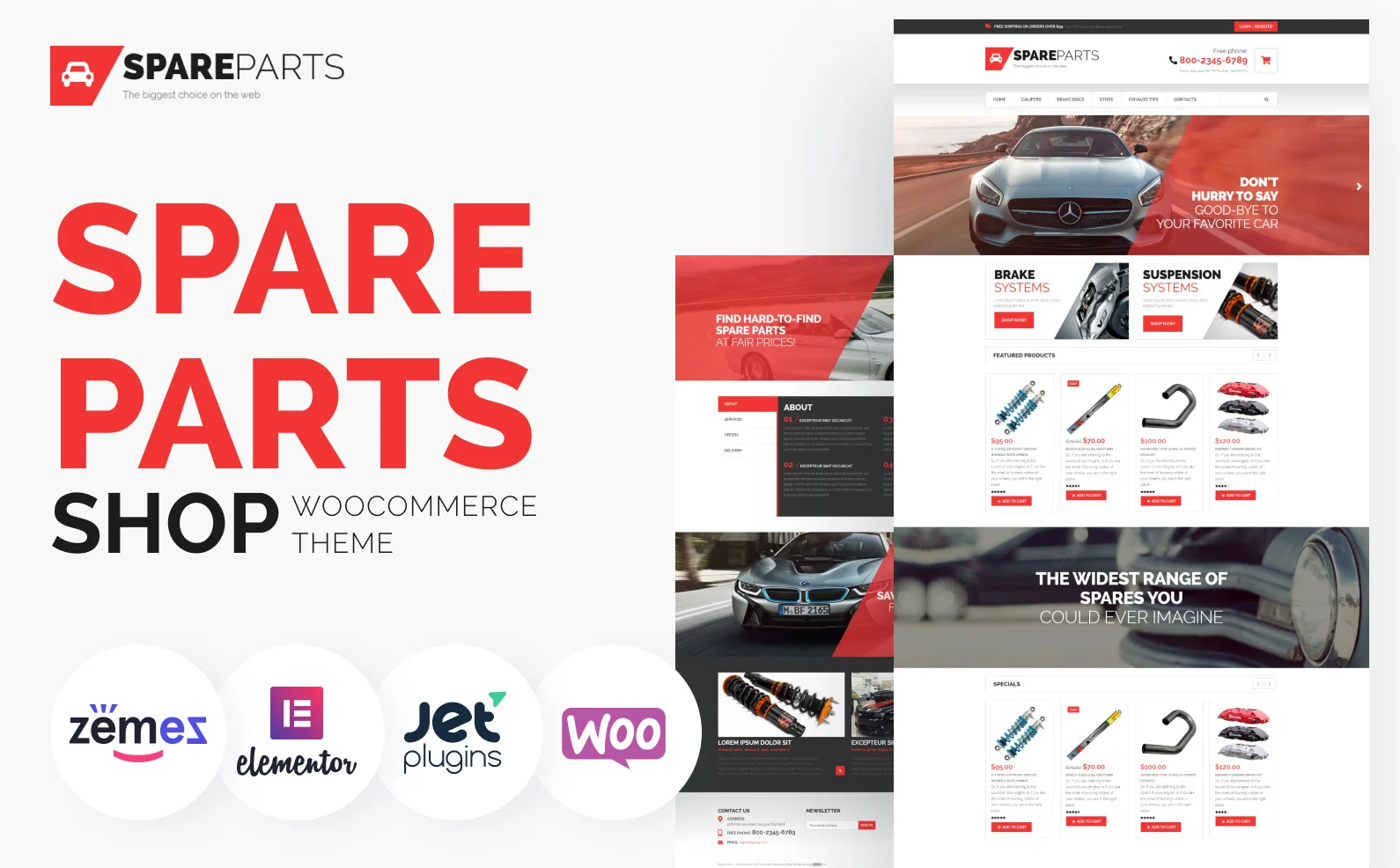 SpareParts - Spare Parts Shop ECommerce Modern Elementor WooCommerce Theme