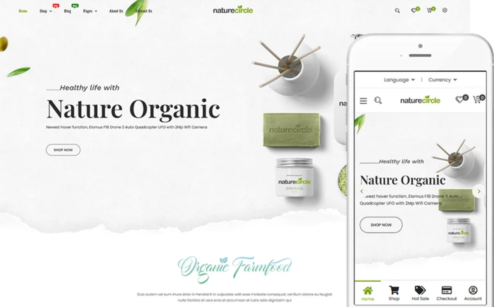 Nature Circle - Theme for Organic Food Farm WooCommerce Theme