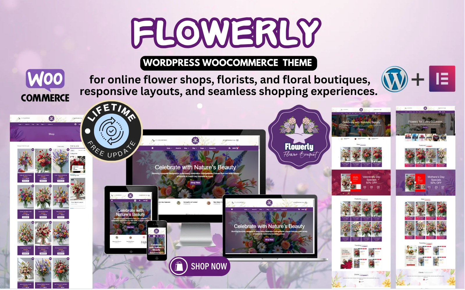 Flowerly - Flower Store Elementor WooCommerce Responsive Theme