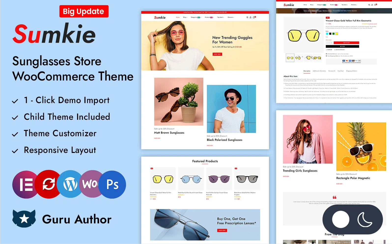 Sumkie - Goggles & Sunglasses Elementor WooCommerce Responsive Theme