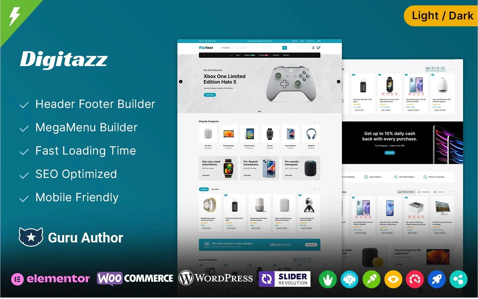 Digitazz - Digital and Electronics Store Elementor Woocommerce Theme