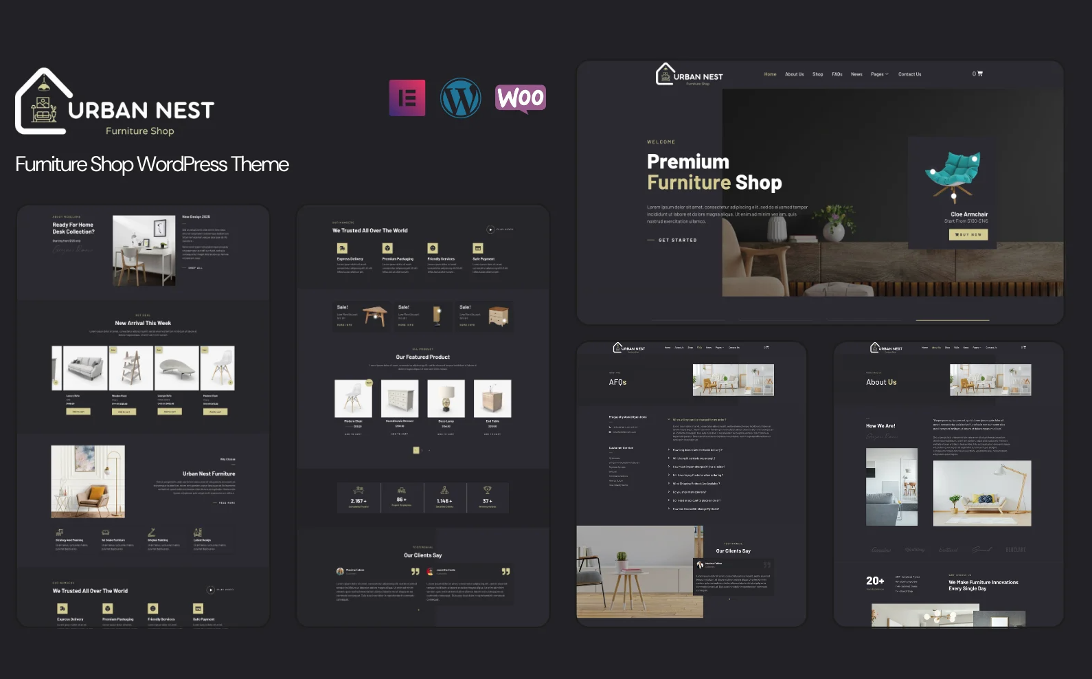 Urban Nest - Furniture Shop & Services Elementor WooCommerce Theme