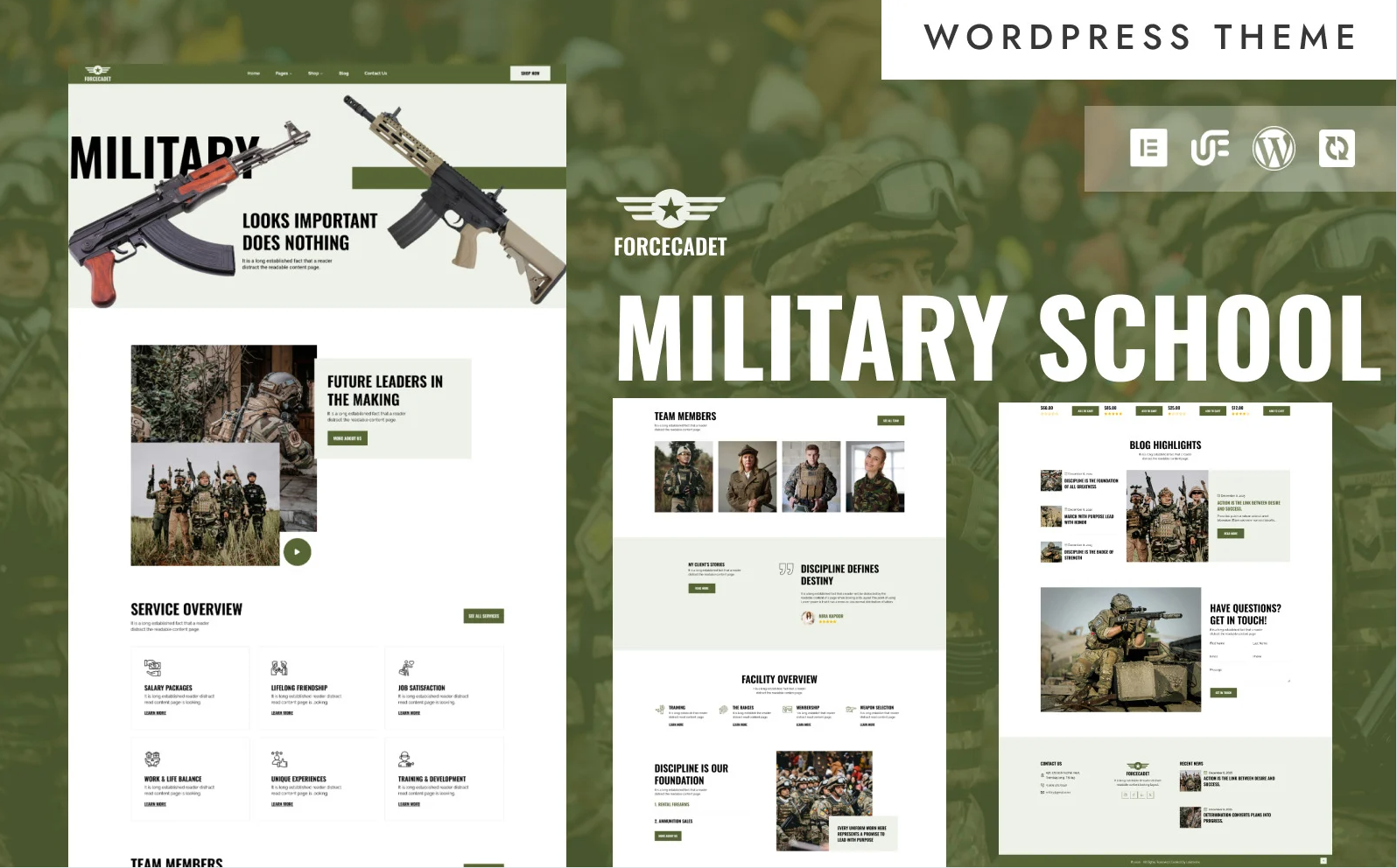 ForceCadet - Military School, Cadet Programs & Admissions WordPress WooCommerce Elementor Theme