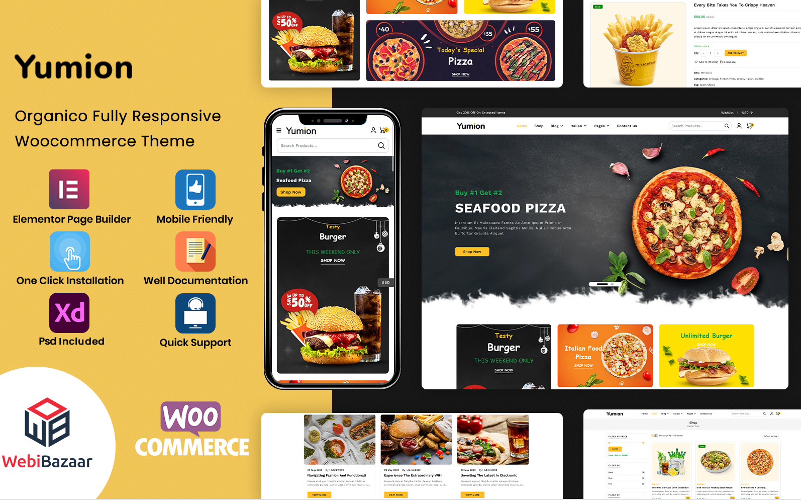 Yumion - Pizza and Restaurant WooCommerce Theme
