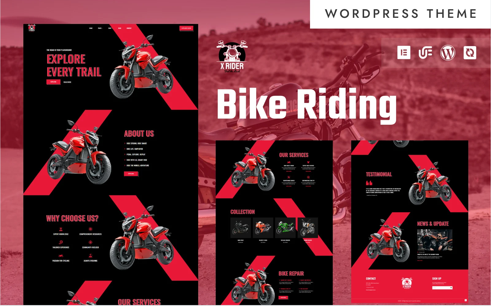 X Rider - Biking & Motorcycle Club WooCommerce Elementor Theme