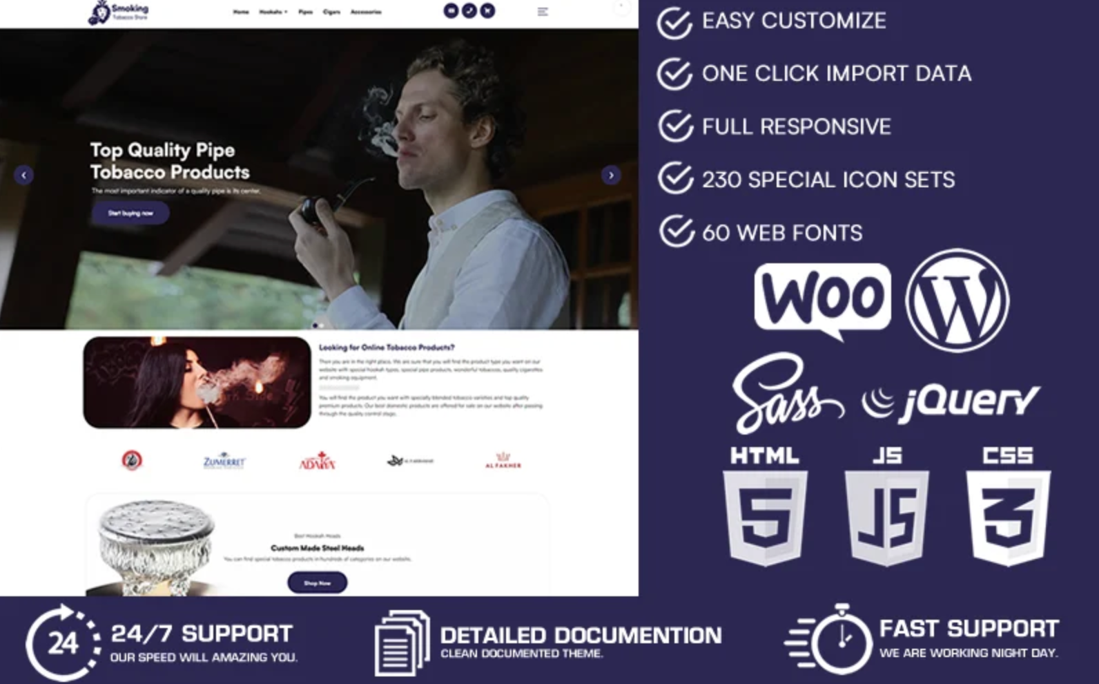 Smoking - Tobacco Store WooCommerce WordPress Theme