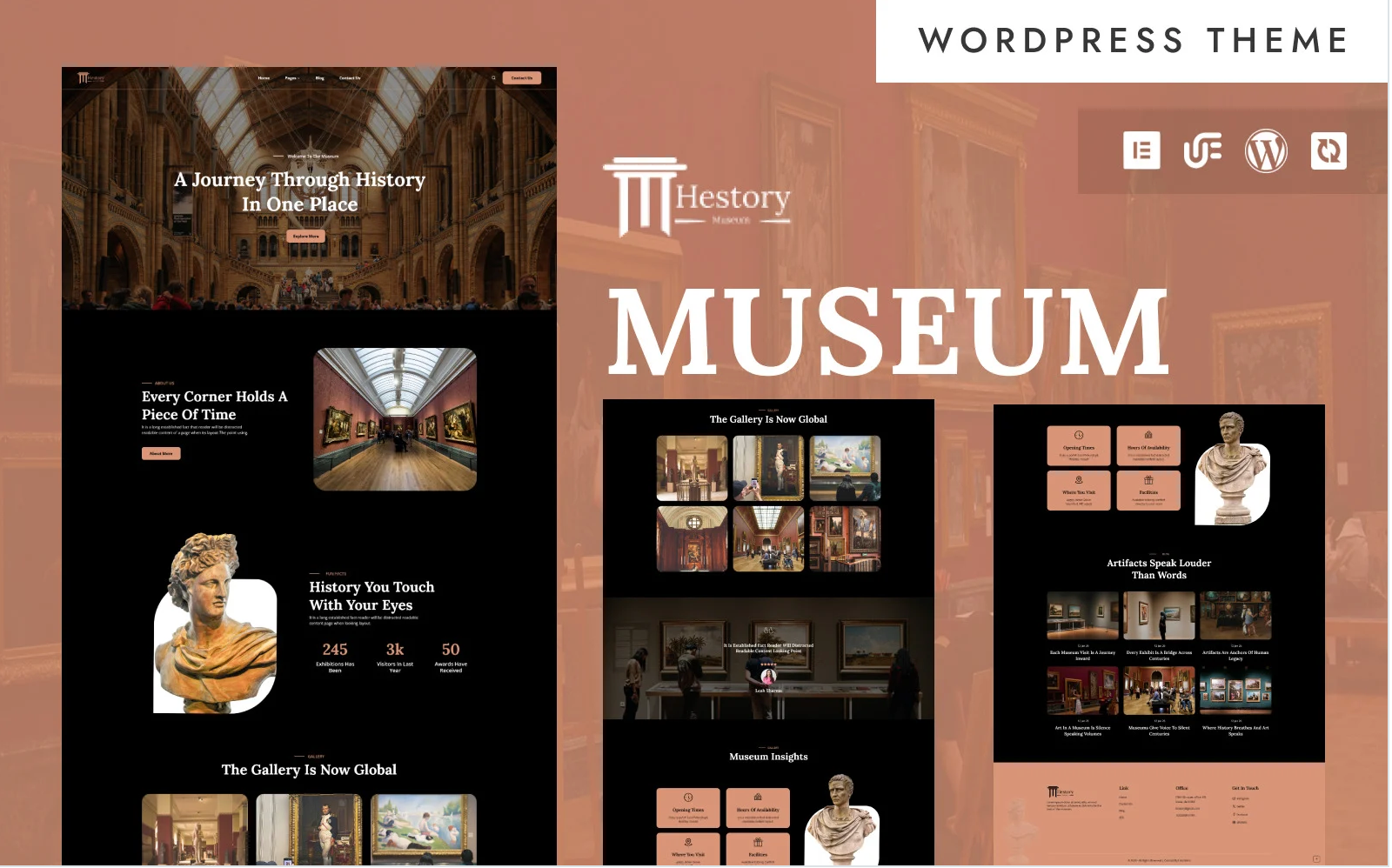 Hestory - Art Museum & Exhibition Gallery WooCommerce WordPress Elementor Theme