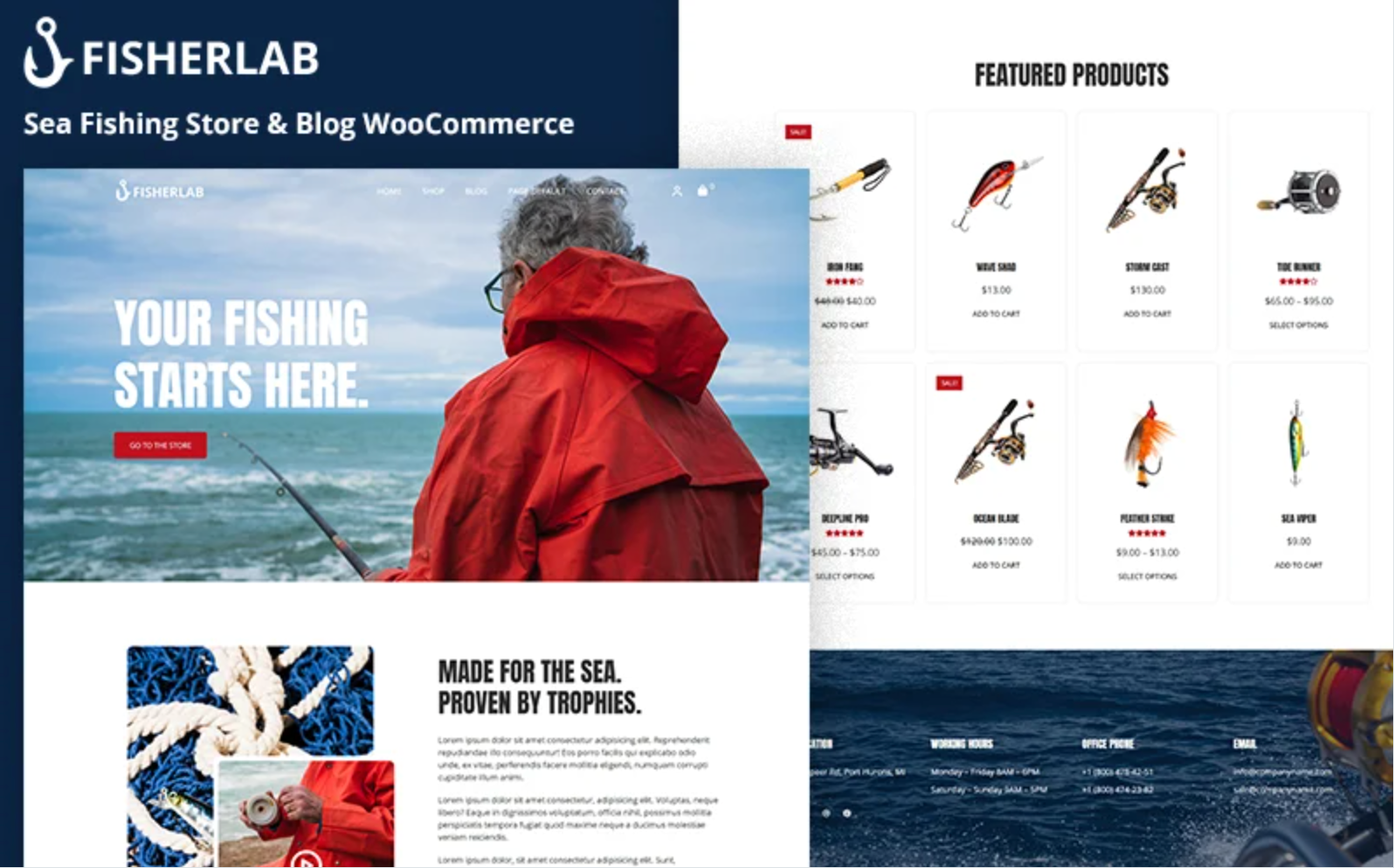 FishingLab – Sea Fishing Store & Blog WooCommerce Theme