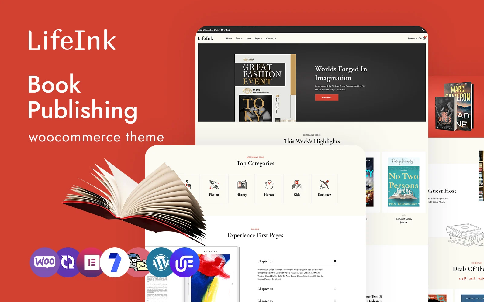 lifelnk - Book Publishing Multipurpose WooCommerce Theme
