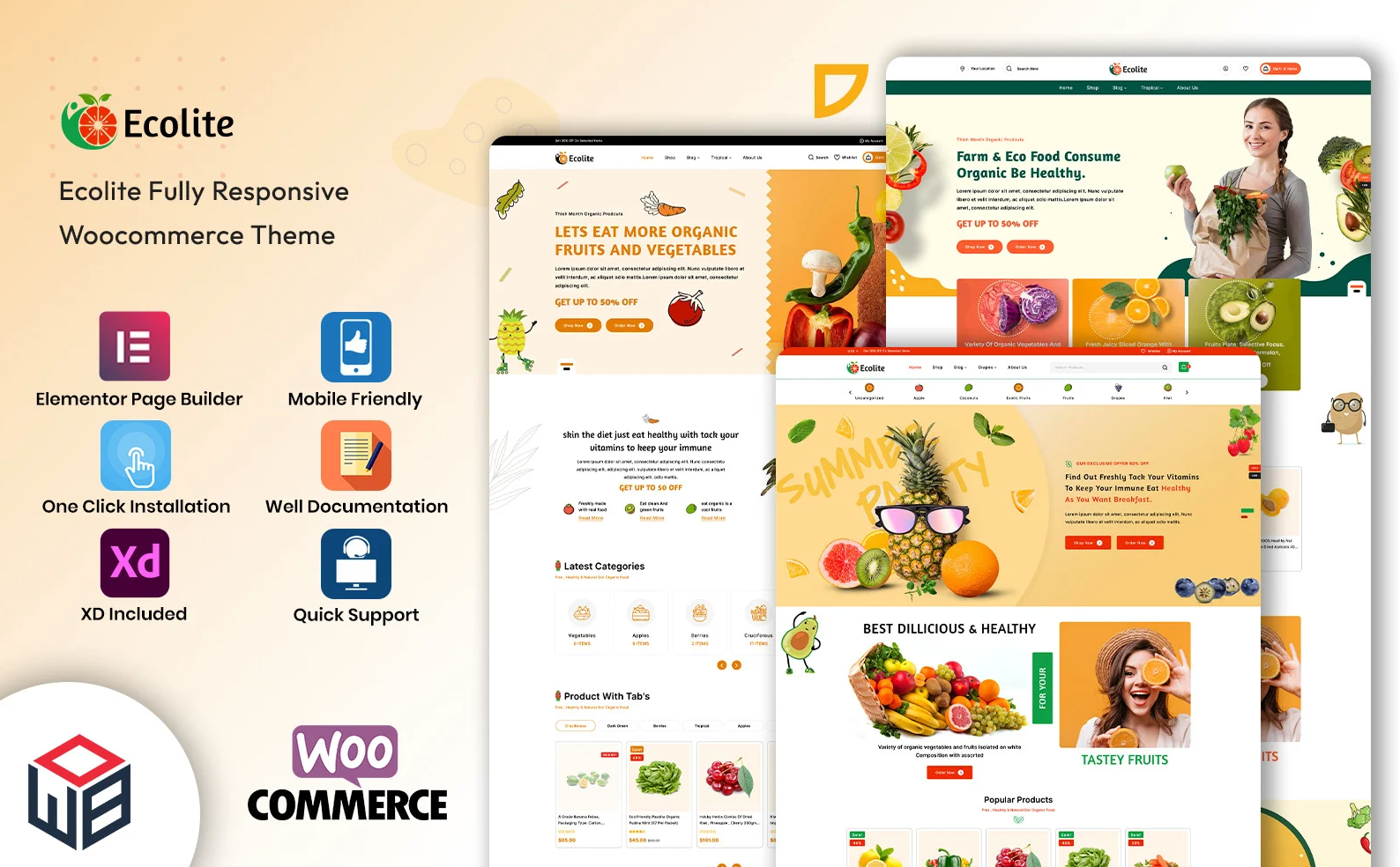 Ecolite - Multipurpose Grocery, Supermarket, Organic Food WooCommerce Store
