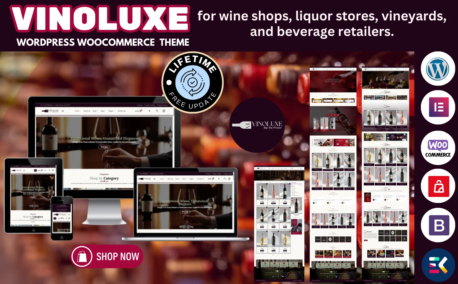 VinoLuxe - Wine Shop, Winery and Vineyard WooCommerce Theme