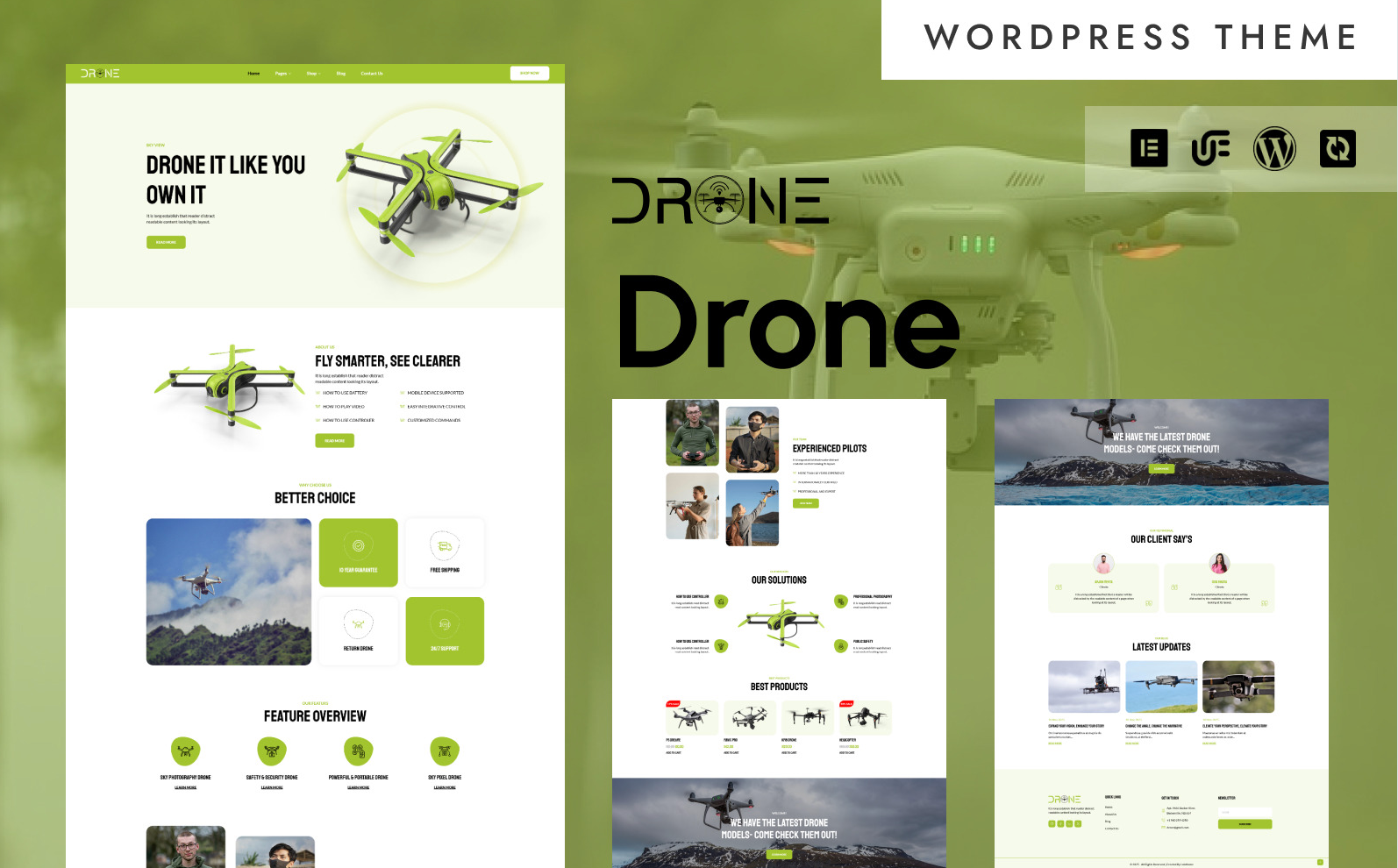 Drone - Drone Startup And Copter Multipurpose WooCommerce WordPress Elementor Theme