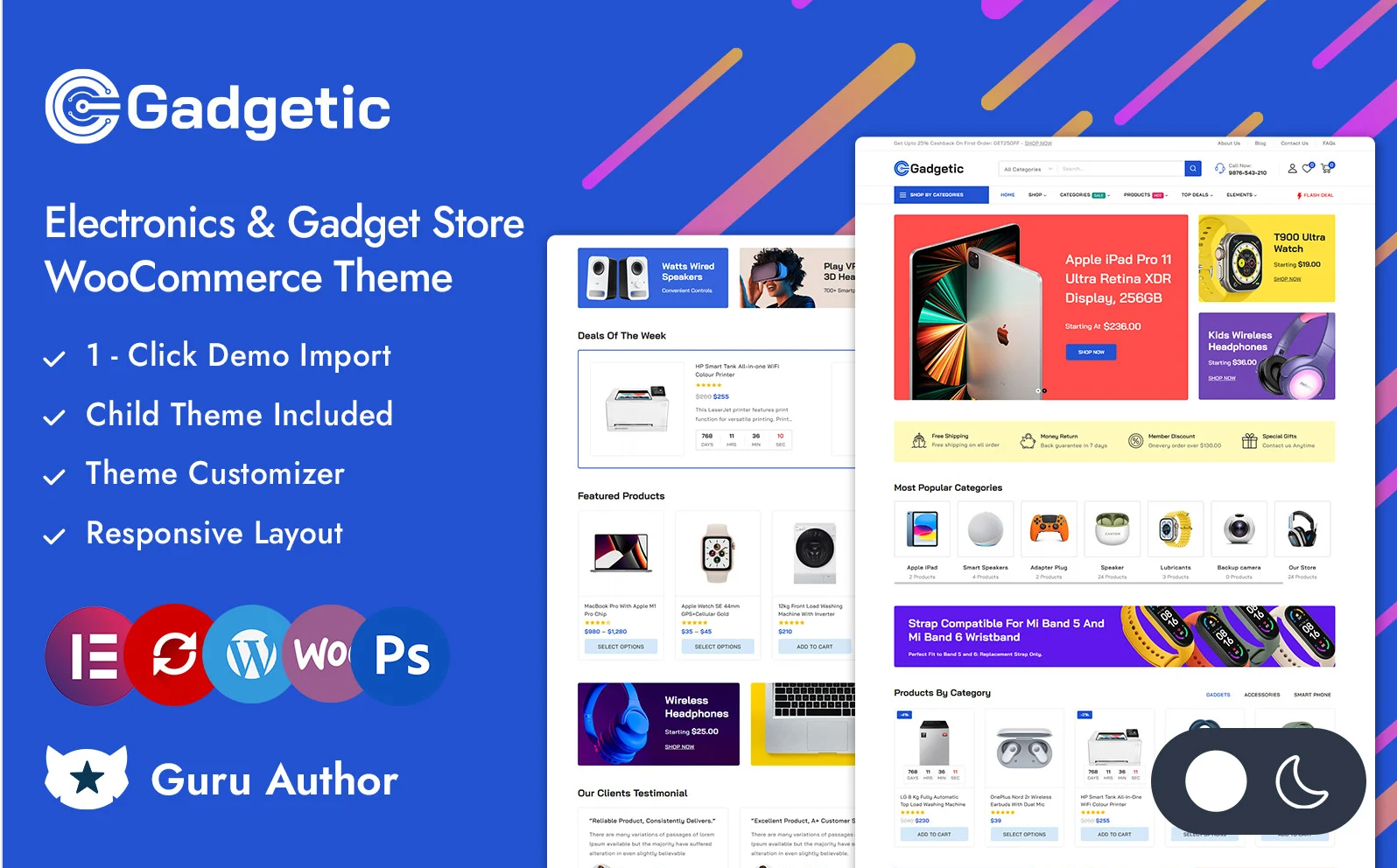 Gadgetic - Electronics, Gadget and Technology Store Elementor WooCommerce Responsive Theme