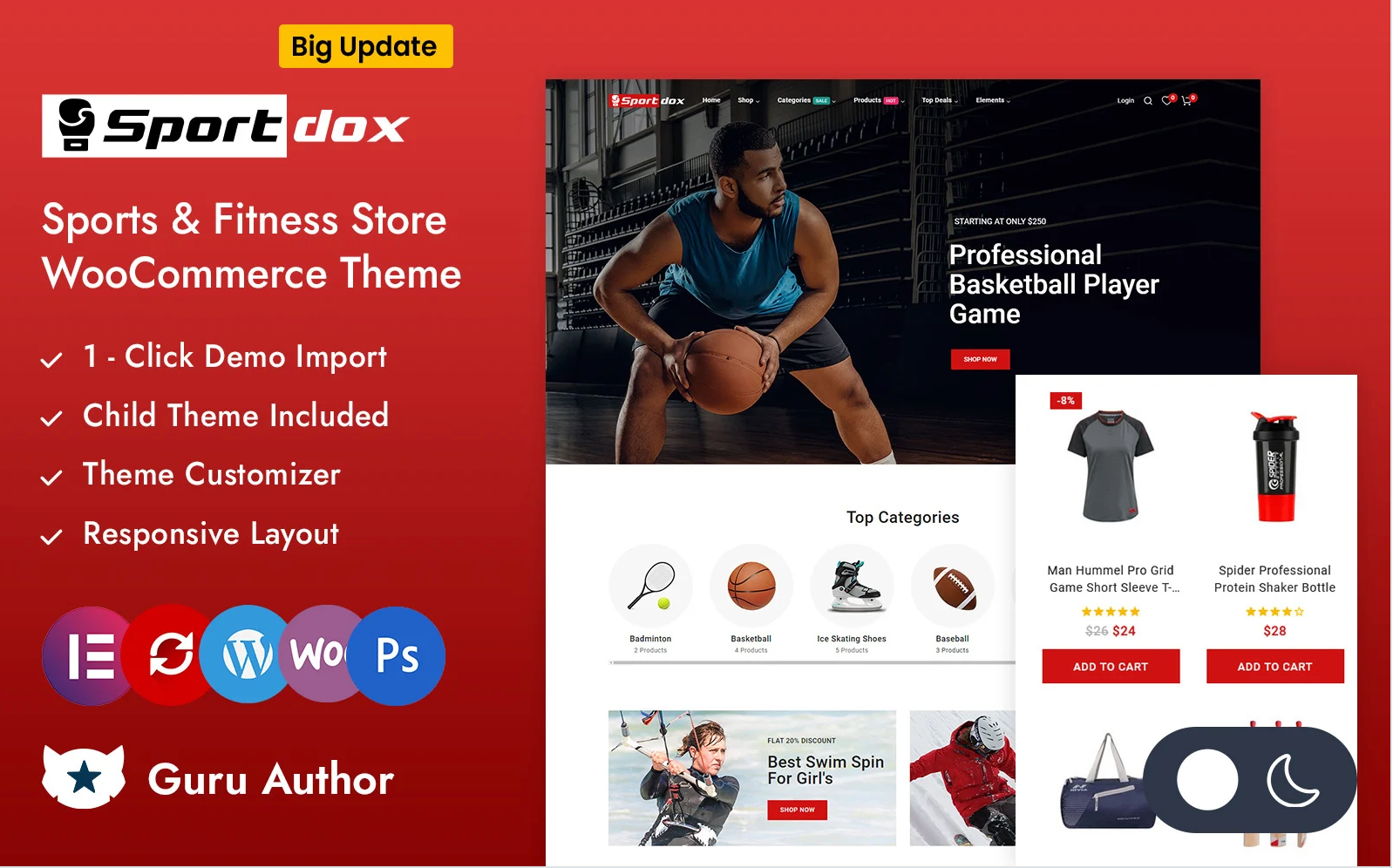 Sportdox - Sport, Fitness & Gym Store Elementor WooCommerce Responsive Theme