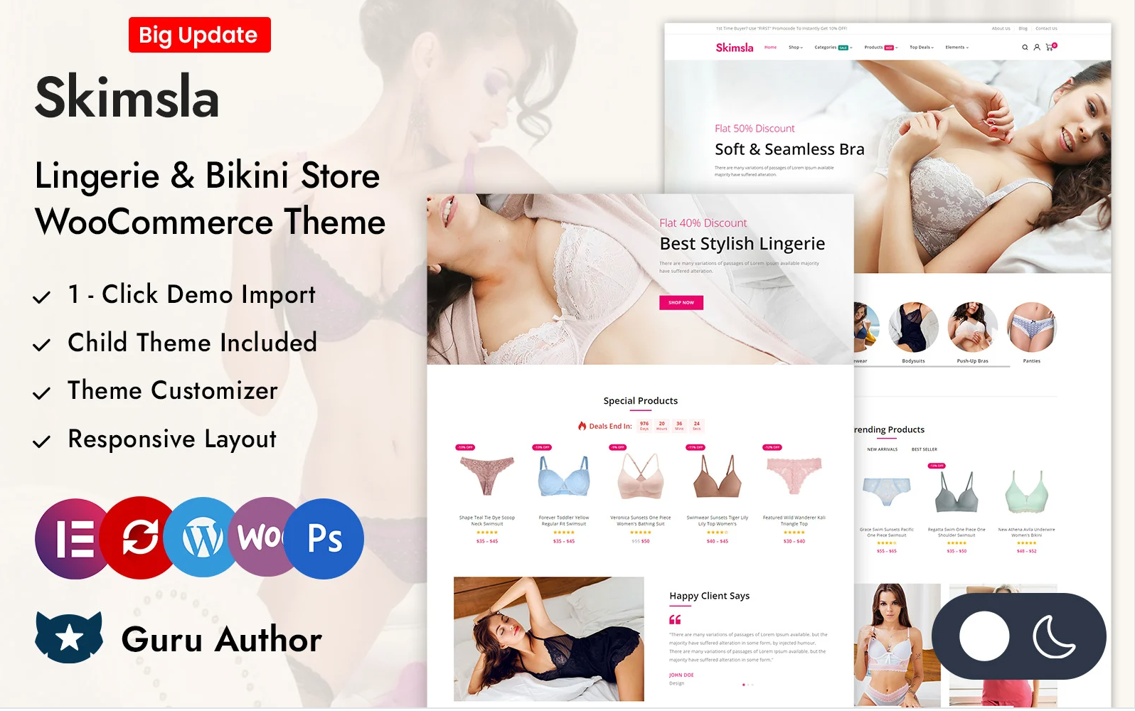 Skimsla - Lingerie & Underwear Elementor WooCommerce Responsive Theme