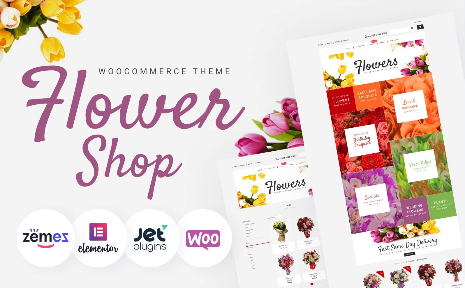 Flower Shop - Colorful WooCommerce Theme