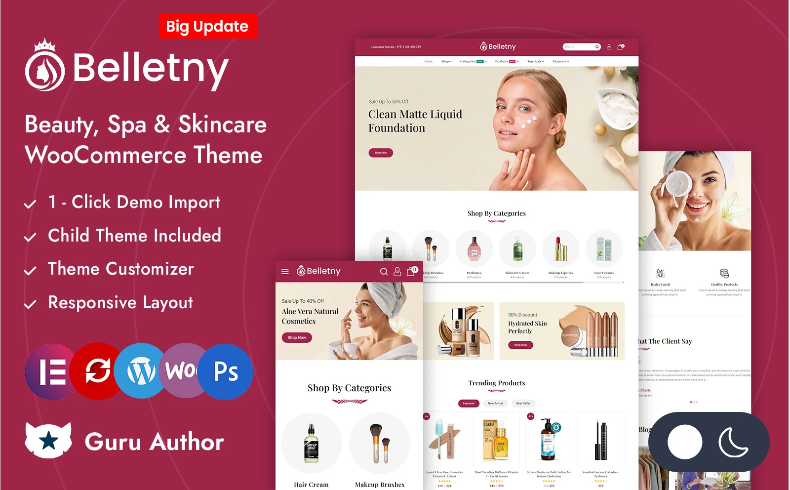 Belletny - Beauty, Cosmetics and Skincare Store Elementor WooCommerce Responsive Theme