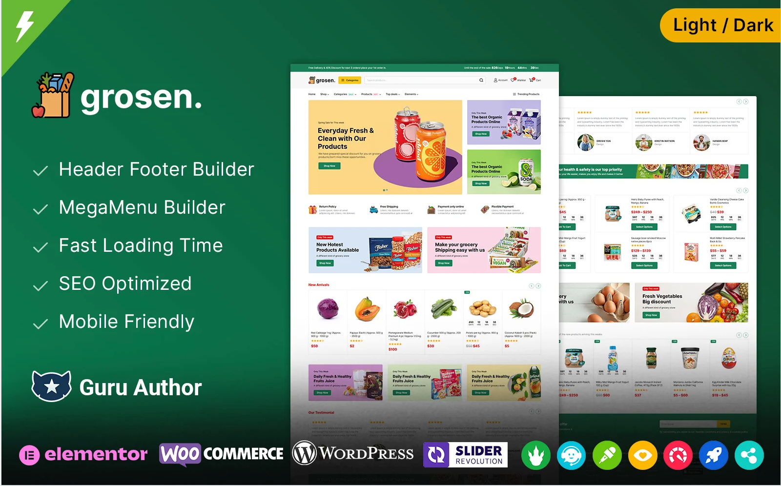 Grosen - Grocery and Vegetables WooCommerce WordPress Theme