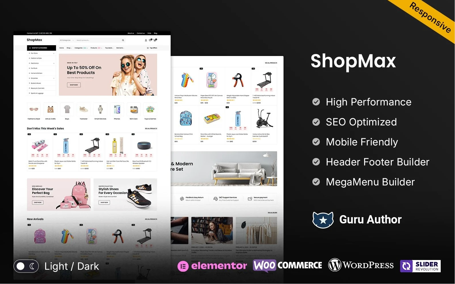 ShopMax - Mega Shop Multipurpose Elementor WooCommerce Theme