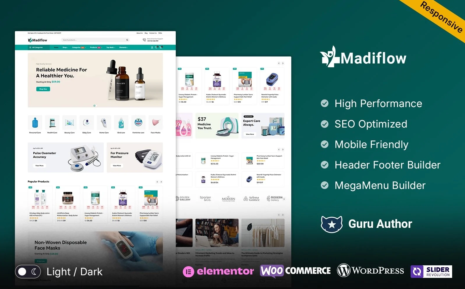Madiflow - Medicine and Pharmacy Multipurpose WooCommerce Theme