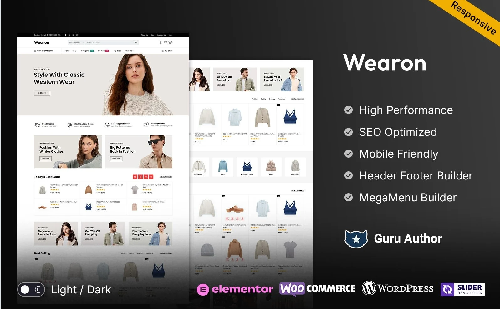 Wearon – Fashion Store and Beauty Multipurpose Mega WooCommerce Theme