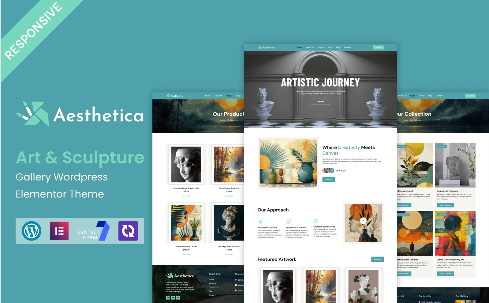 Aesthetica - Art and Sculpture Gallery Wordpress Elementor Theme