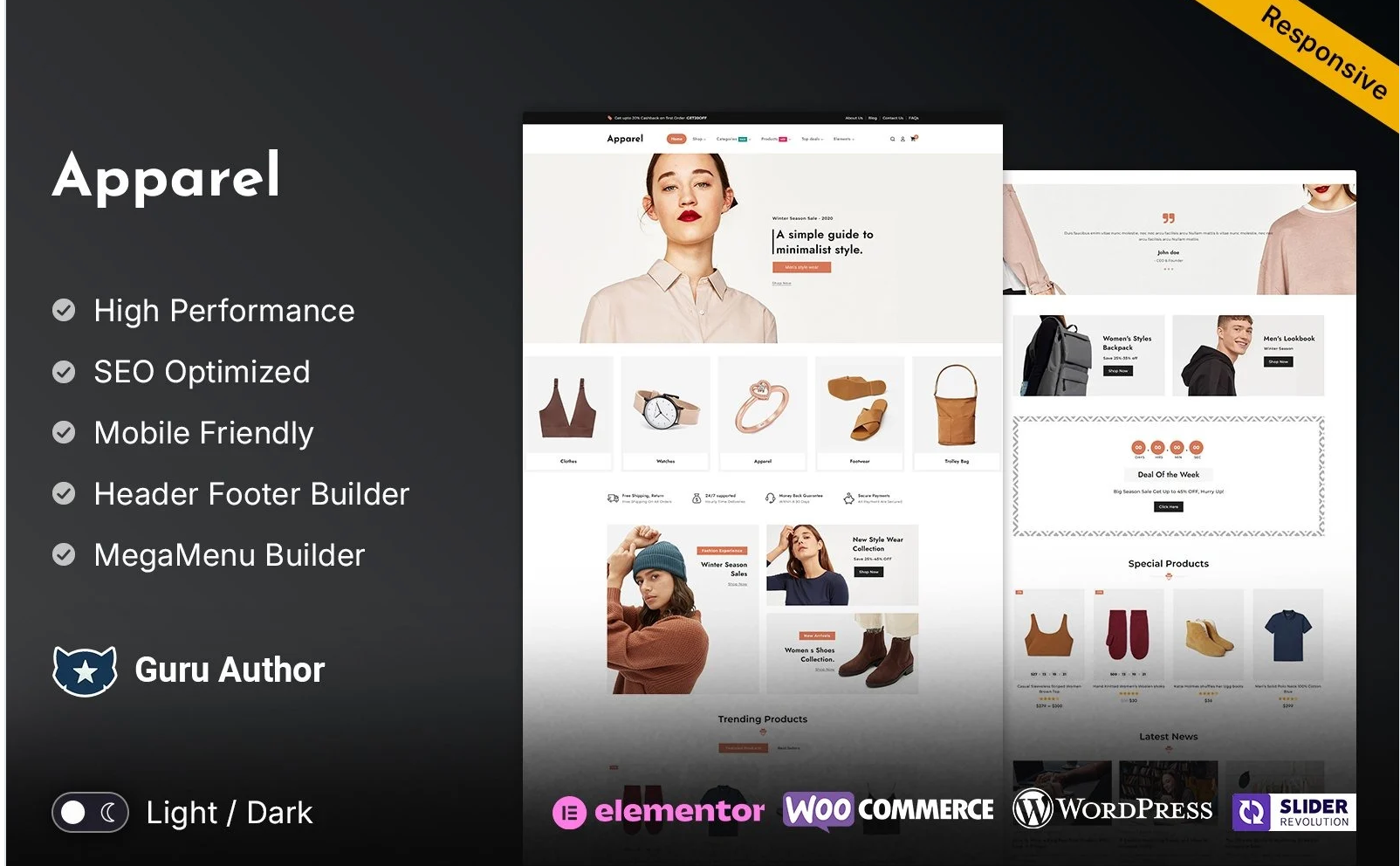 Apparel - Fashion Store , Shoes and Multipurpose Responsive Premium WooCommerce Theme