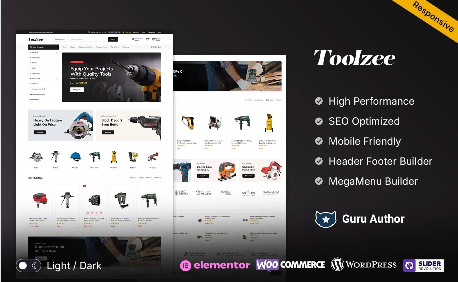 Toolzee - Tools and Power Equipment and Auto Parts WooCommerce Theme