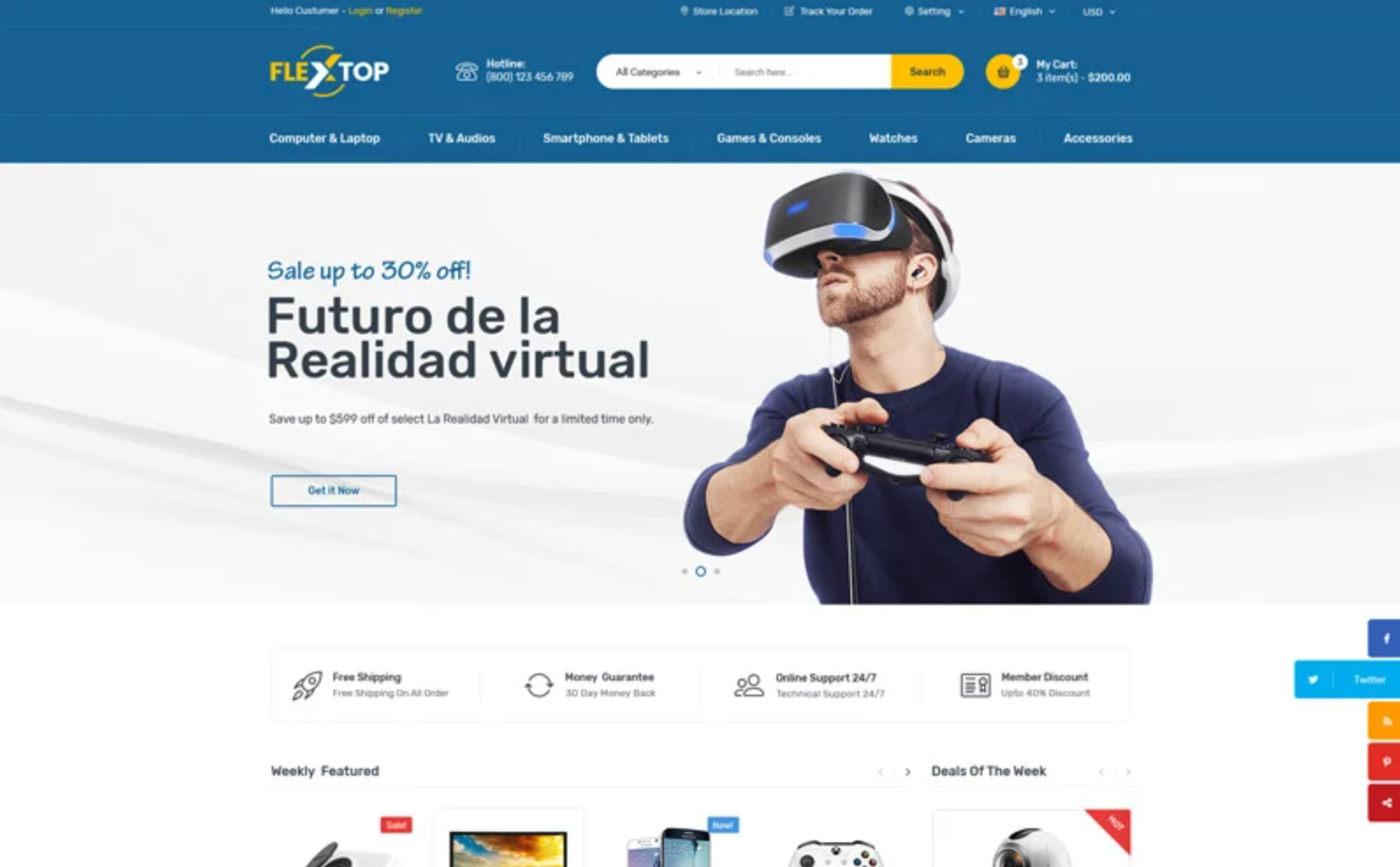 Flextop - Multivendor Marketplace WooCommerce Theme