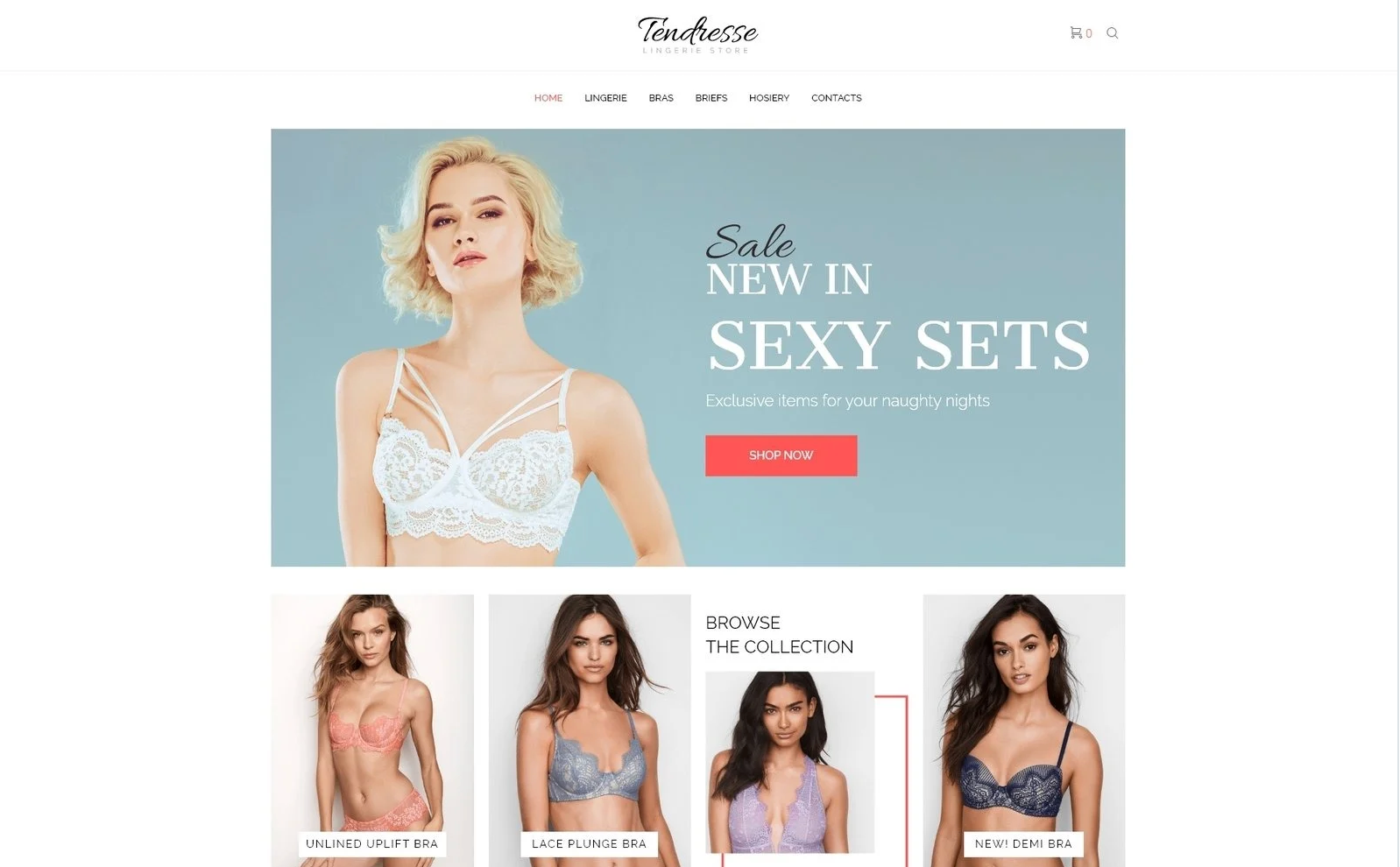 Tendresse - Lingerie Elementor WooCommerce Theme