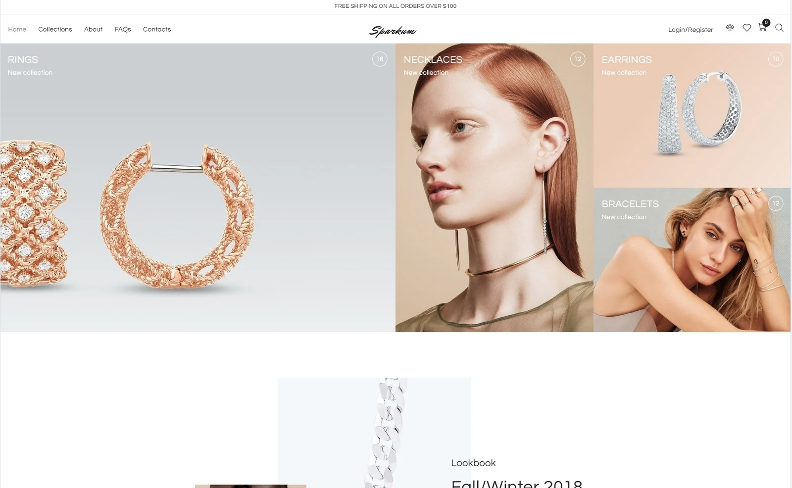 Sparkum - Jewelry ECommerce Classic Elementor WooCommerce Theme