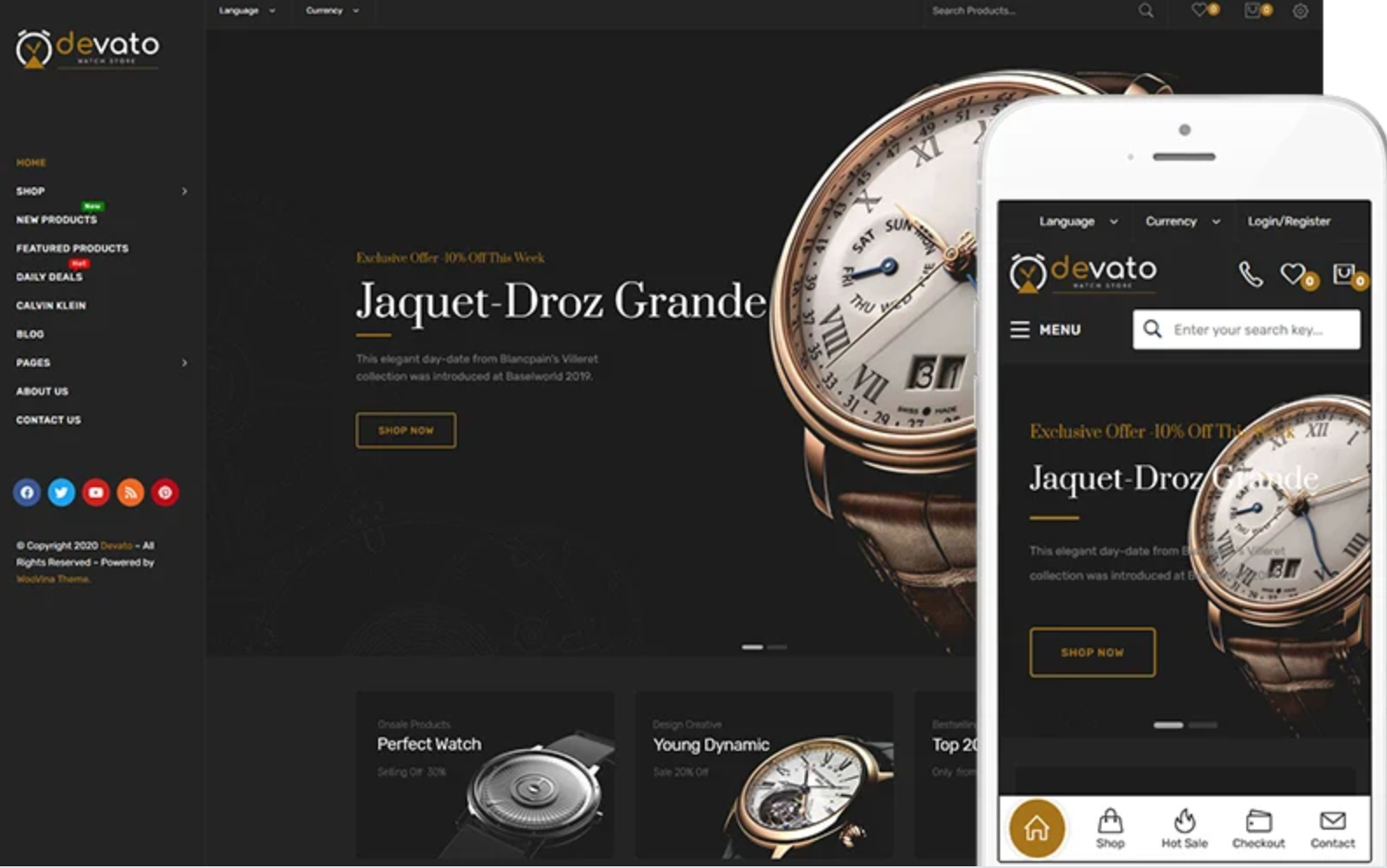 Devato - Watch Store WordPress WooCommerce Theme