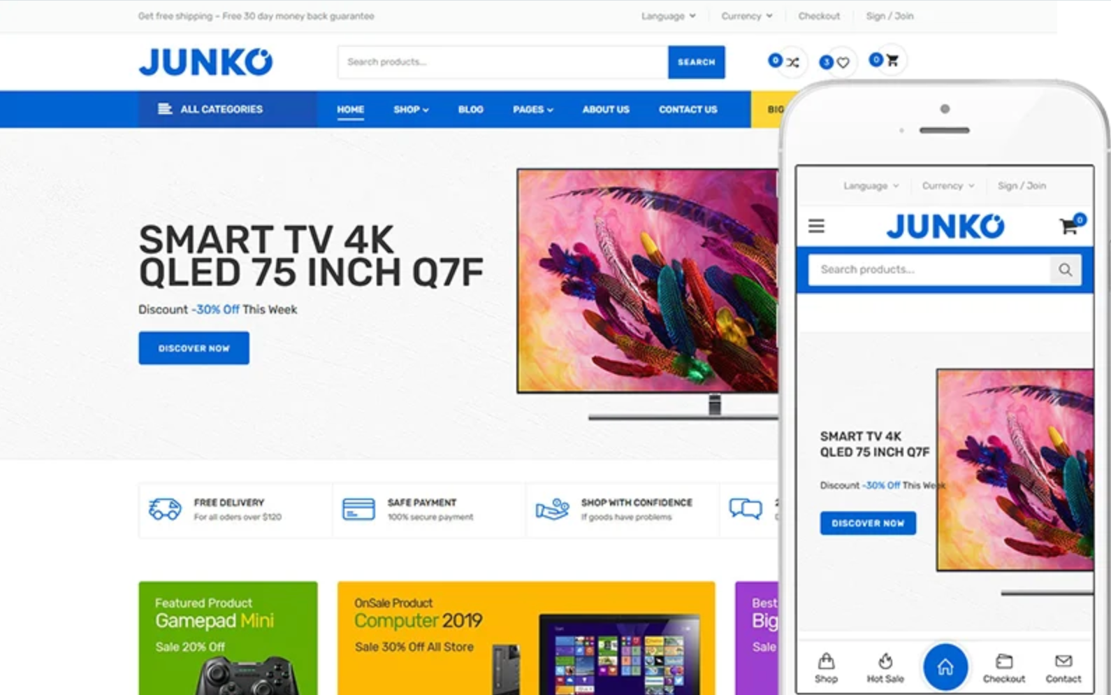 Junko - Digital, Electronics Store WooCommerce WordPress Theme