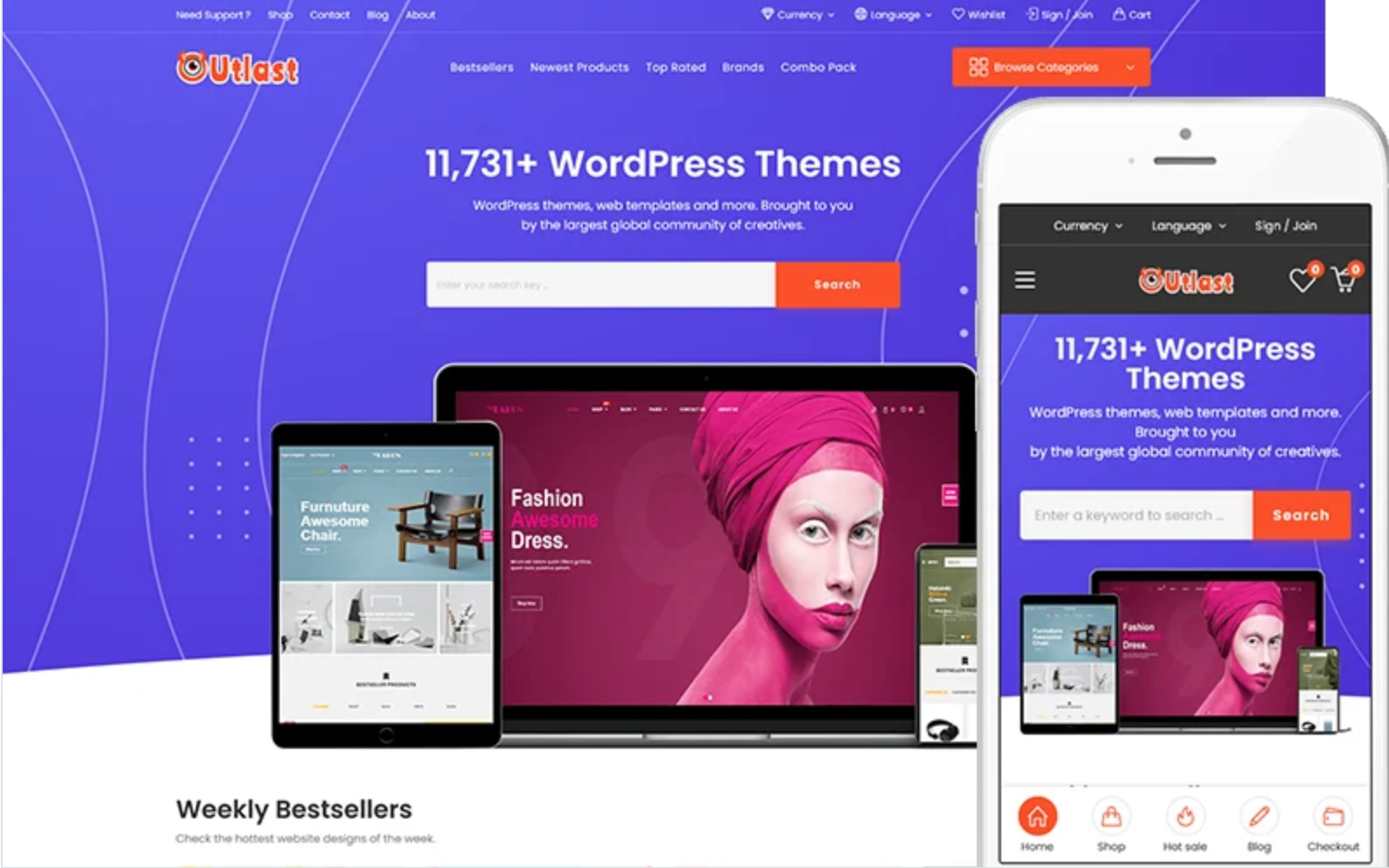 Outlast - Digital Marketplace WooCommerce WordPress Theme