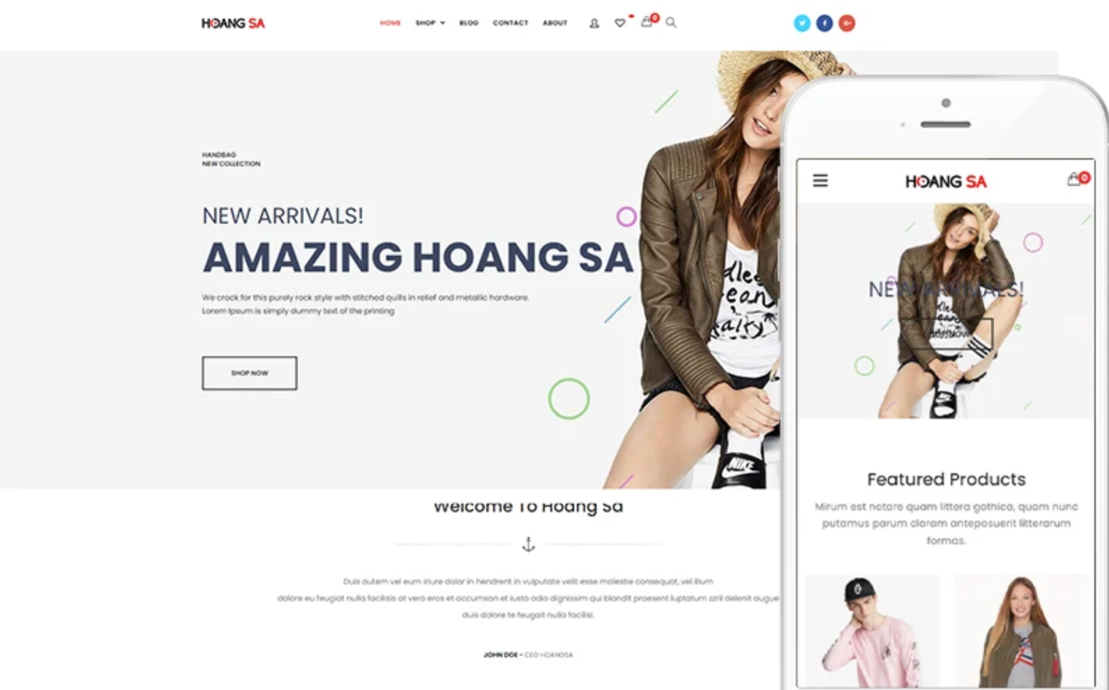 Hoang Sa - Modern Fashion Theme WooCommerce Theme