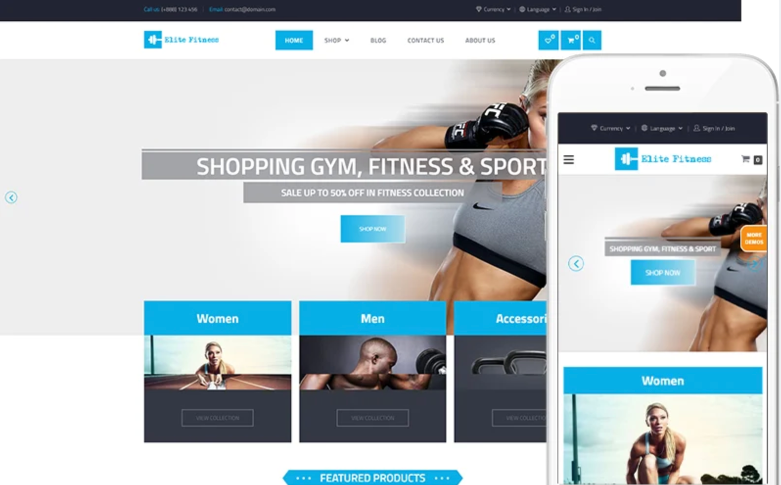 Elite Fitness - Fitness Equipment Theme WooCommerce Theme