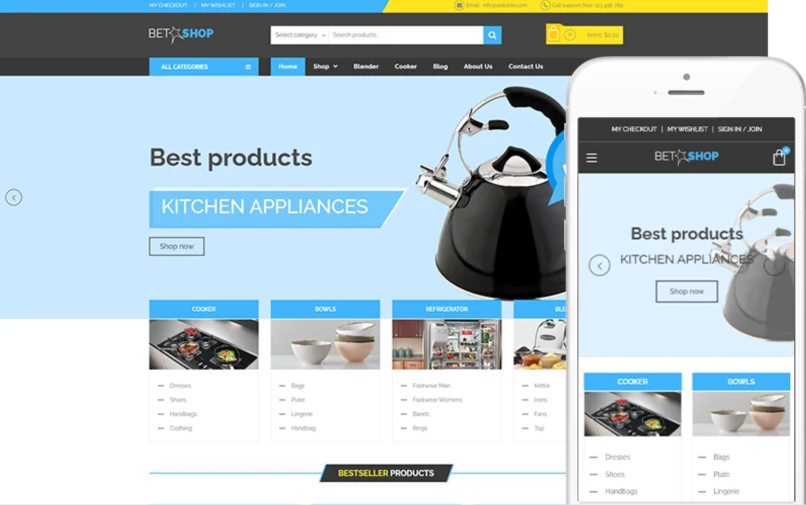 Beta Shop - Theme for Kitchen Appliances WooCommerce Theme