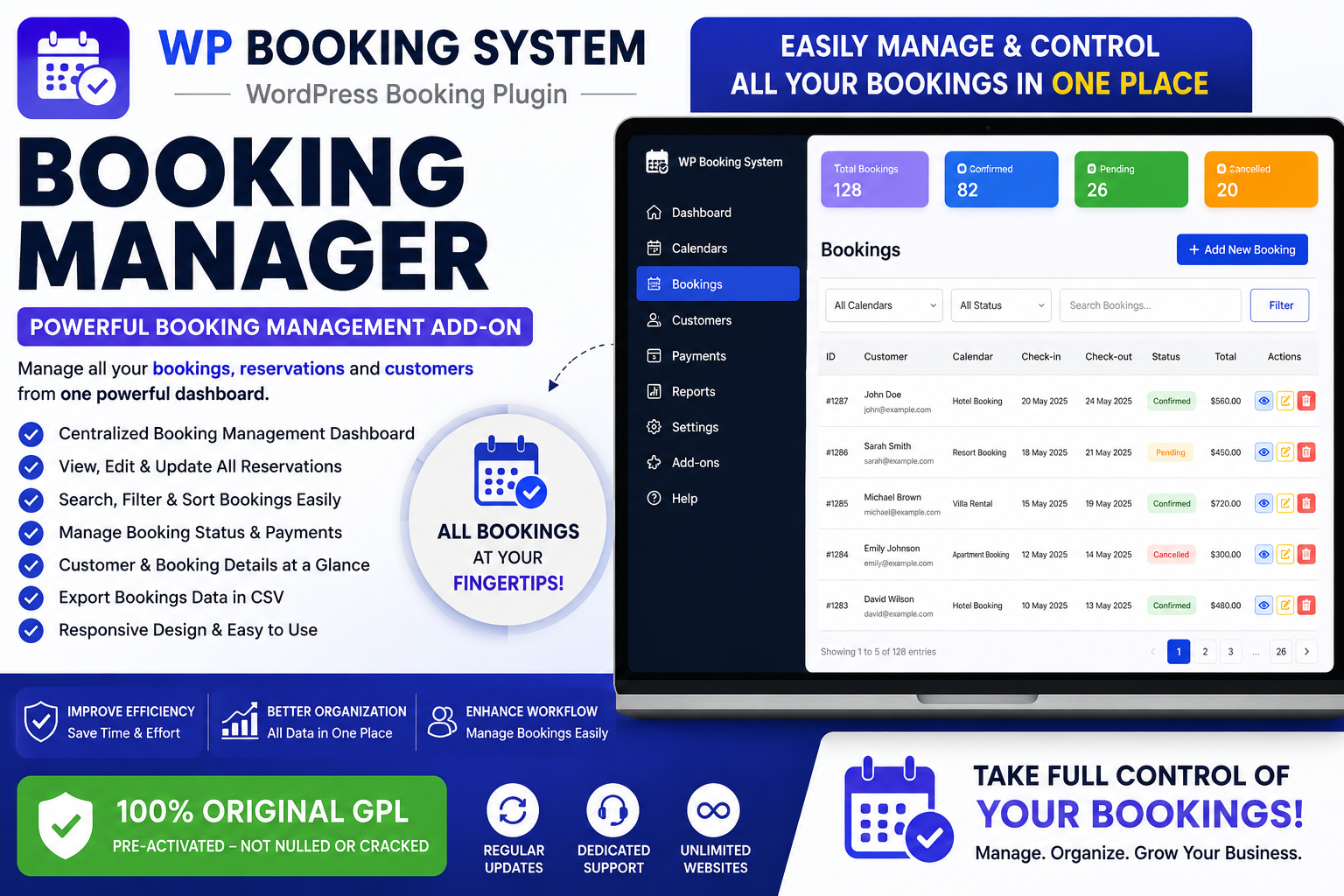 WP Booking System – Booking Manager